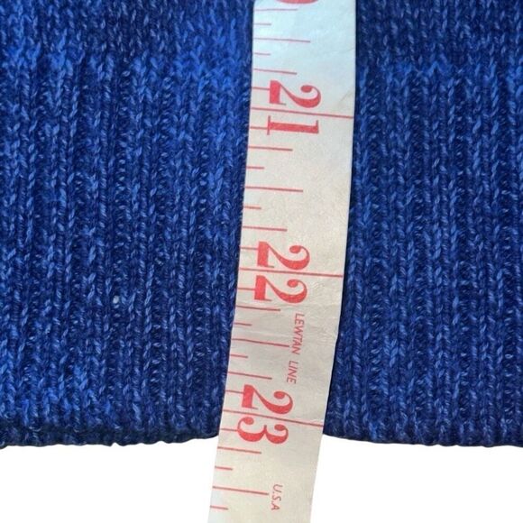 Karen Scott Blue Turtle Neck Raglan Sleeve Cotton Pullover Sweater Ladies Small - Picture 9 of 10